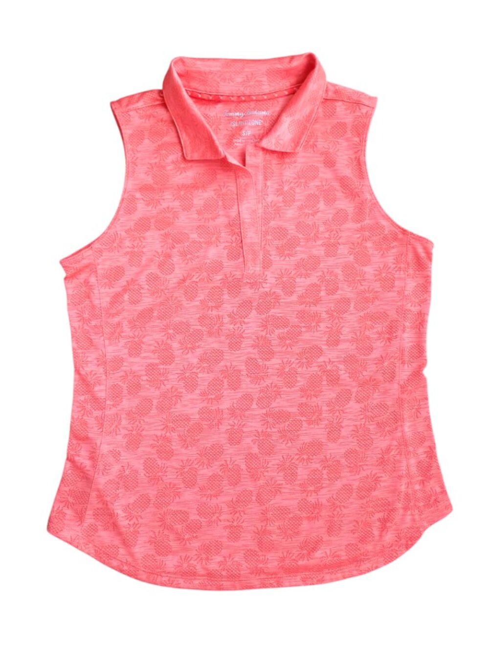Tommy Bahama IslandZone Pink Coral Sleeveless Polo Top, Size S